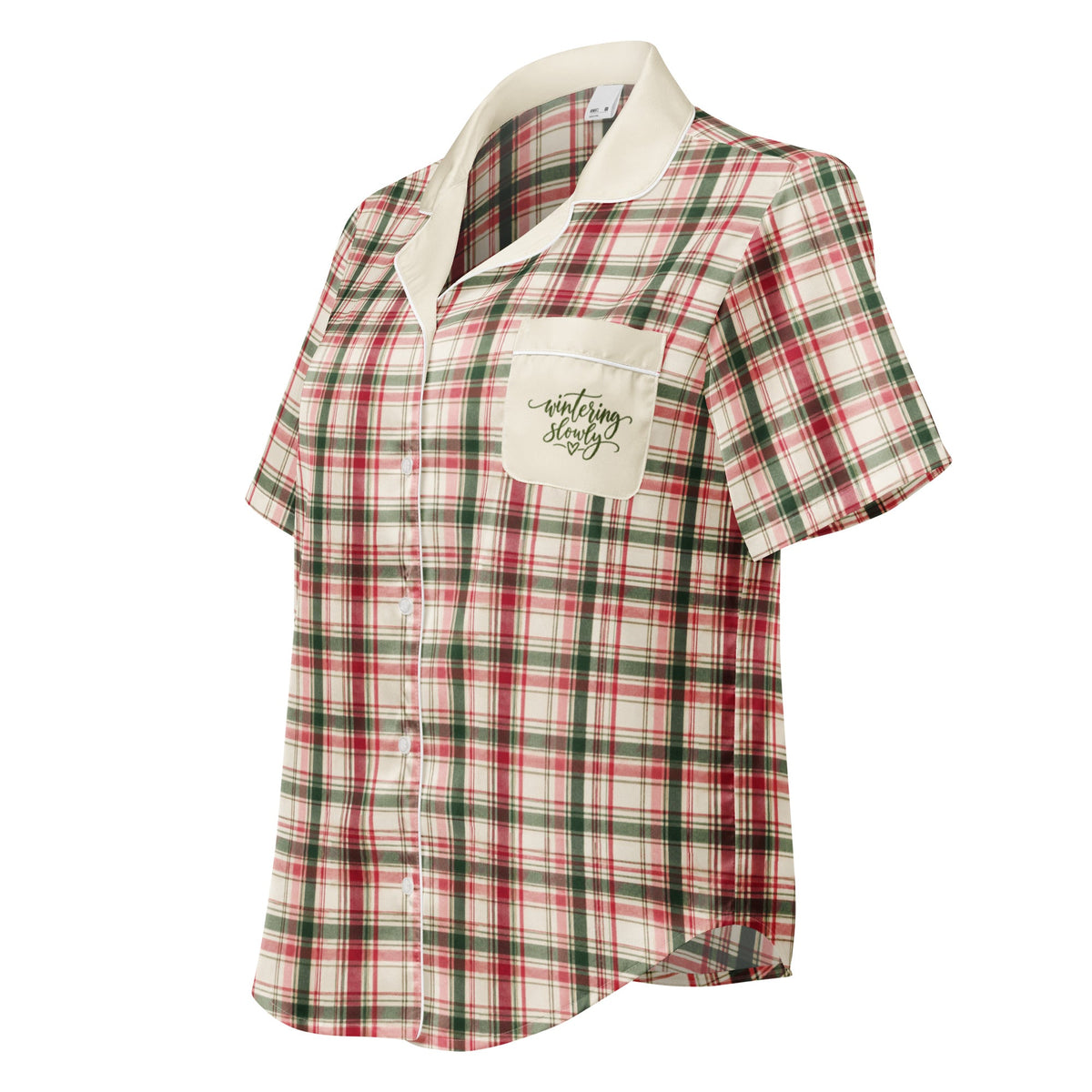 Wintering Slowly Tartan Pajama Set top