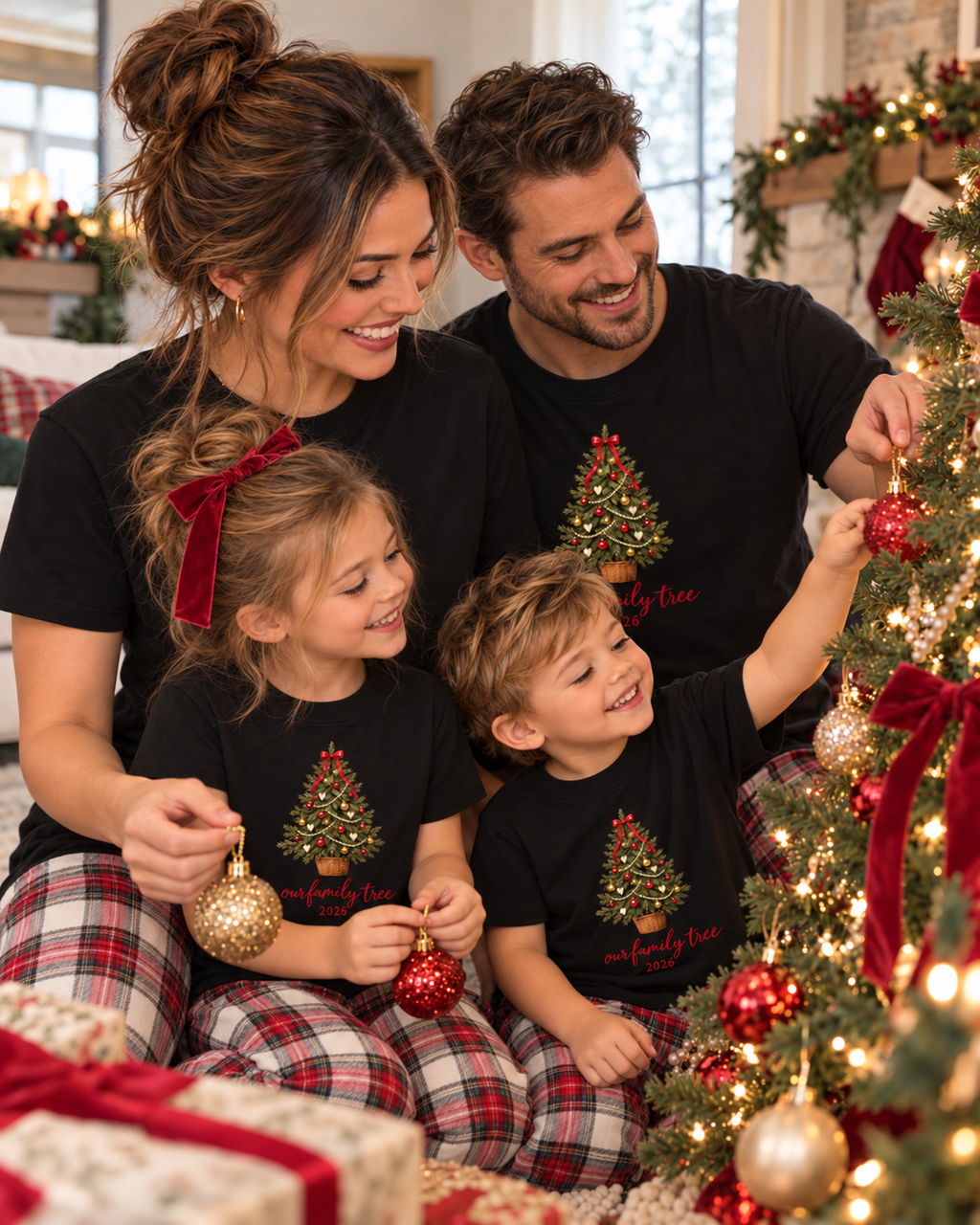 Our Family Tree 2026 Tee worn by family